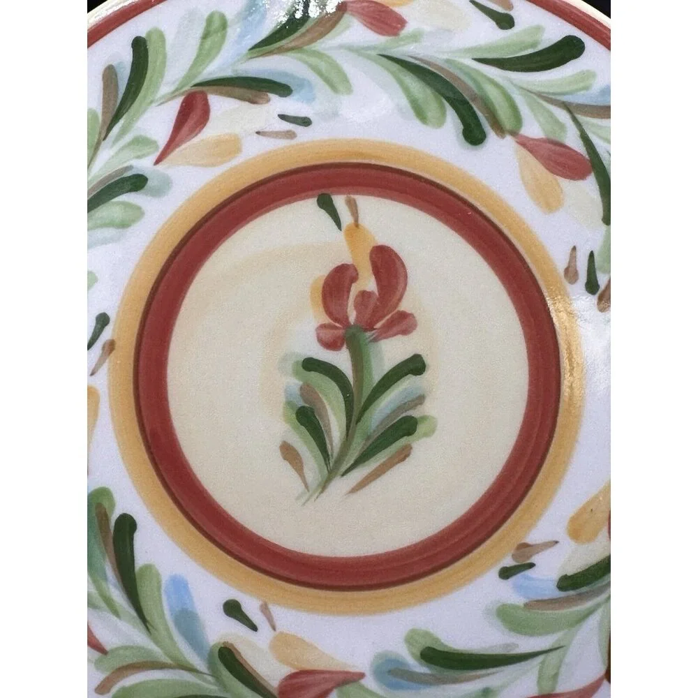 Southern Living Sienna Red‎ Garland Gail Pittman Pottery Trivet Plate 7.25”